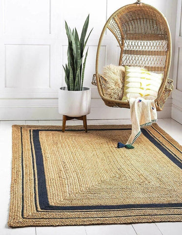 Natural Jute Weave Style Large Area Rug