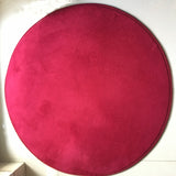 Round Coral Velvet Sofa Foam Area Rug