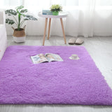 Modern Thick Silk Wool Fluffy Large Rugs