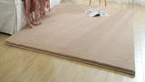 White Nordic Polyester and Fluffy Microfiber Area Rug