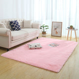 Soft Polyester Fluffy Silky Hand Tufted Area Rug