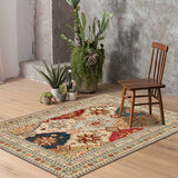 Vintage Tufted  Polyester Persian Style Floral Area Rug