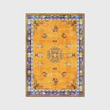 Vintage Yellow Floral Area Rug