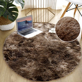 Round Fluffy Thick Soft Tie Dyeing Velvet Area Rug
