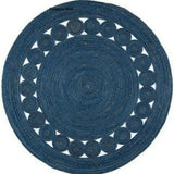 Natural Jute Woven Style Regional Rugs Reversible Circular Rugs