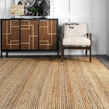 Natural Jute Hand-woven Style Carpet Double-sided Rug