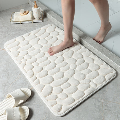 Soft Thick Water Absorbent Rectangular Non-Slip Solid Bath Rug