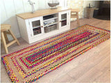 Colorful Modern Rustic Style Round Handmade Rug