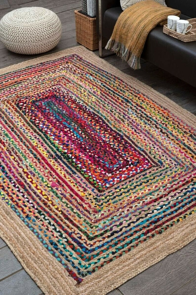 Jute and Cotton Handmade Braided Style Outdoor Rugs