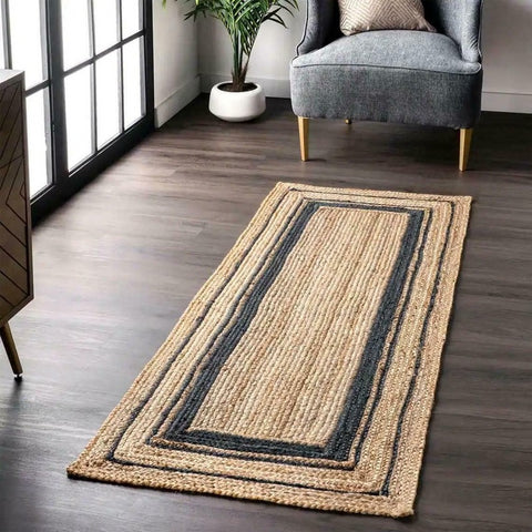 Cotton and Jute Braided Modern Living Area Carpet Outdoor Rugs