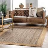 Natural Jute Carpet Hand Woven Rectangle Reversible Floor Mat Area Rug