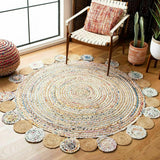 Hand-woven Kilim Round Carpet Natural Fashion Double-sided Woven Rug