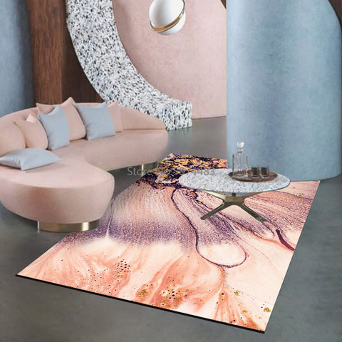 Fashion Modern Art Pink Petal Non-slip Area Rug