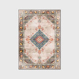 Fashion Retro Old Folk Style Floral Leather Pink Area Rug